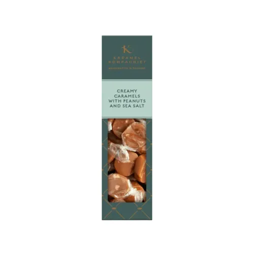 Creamy Caramels with sea salt and peanuts 138g, Karamel Kompagniet