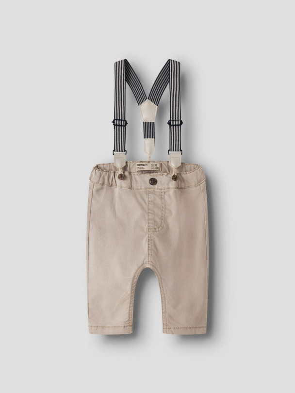 NBMBen bow tap pants, beige - Image 1