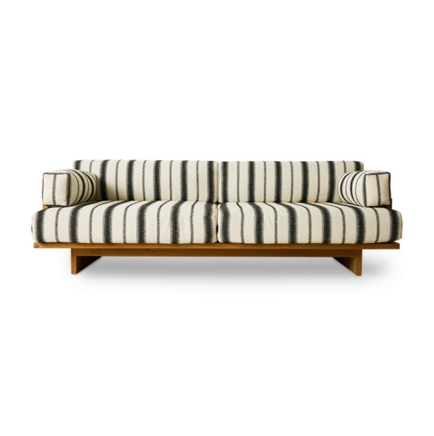 Utesofa Outdoor Teak krittstripe - Image 1