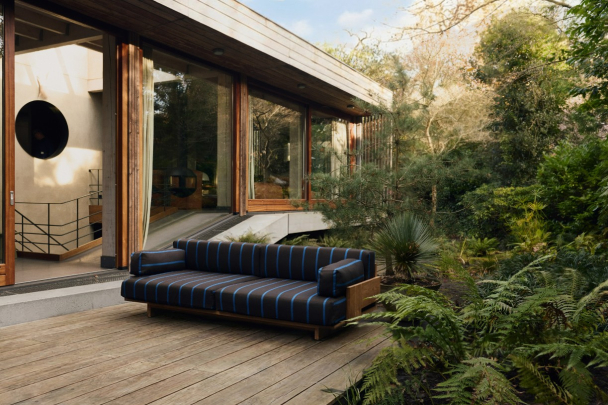 Utesofa Outdoor Teak brent himmel - Image 4