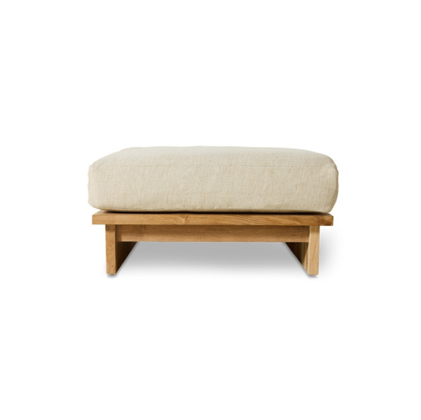 Puff Outdoor Hocker Teak naturlig - Image 1