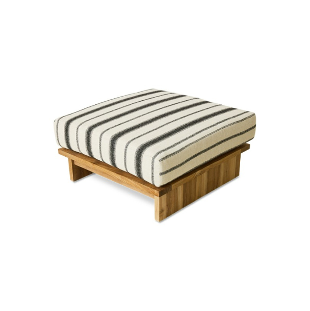 Puff Outdoor Hocker Teak krittstripe - Image 5