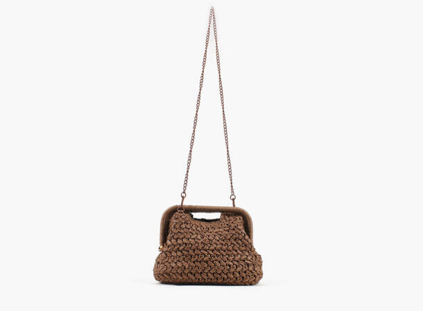 Emma Straw Clutch - Brun - Image 2
