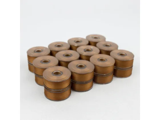 DBP15-416  Wonderfil DecoBob Prewound bobbin Dark Copper 12 pcs/blister