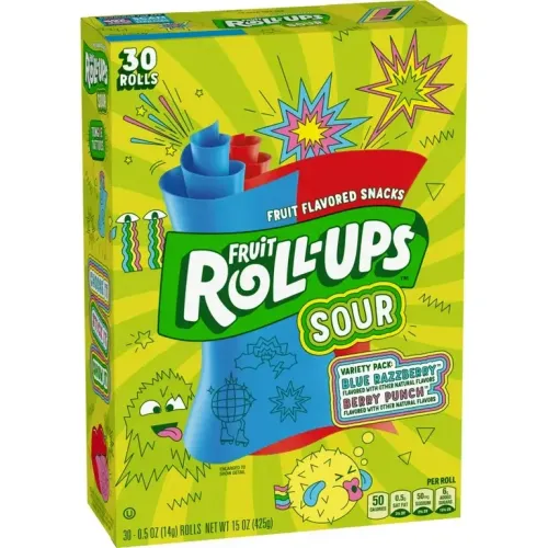 FRUIT ROLL-UPS SOUR VARIETY PACK 141g