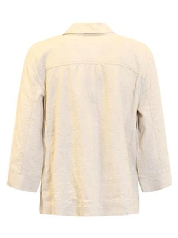 Skjorte Lin m/broderier 220327 Sand - Image 2