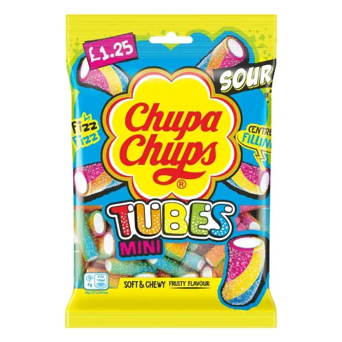 CHUPA CHUPS MINI SOUR TUBES BAG 120g