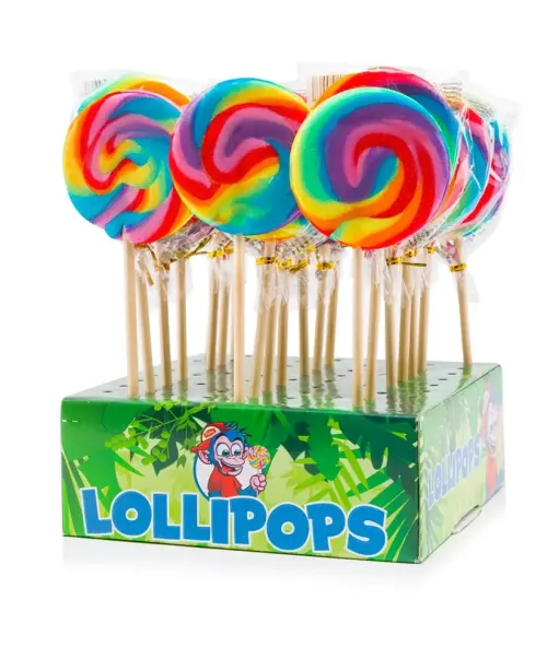 LOLLIPOPS SPIRAL POP RAINBOW 80g