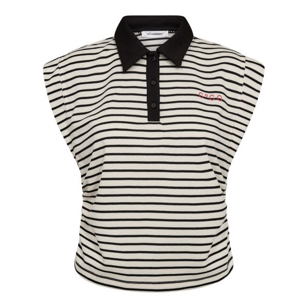 NormaCC Stripe Polo Top fra Co'Couture