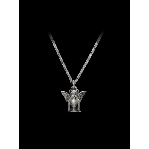 The Faithful Guardian Necklace - Oxidized Silver