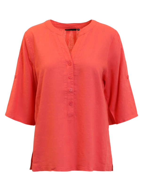 Bluse Lin 220332 Korall - Image 1