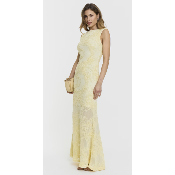 Daphne Dress - Pale Yellow