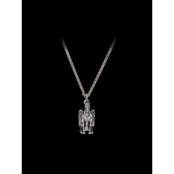 The Guardian of Dreams Necklace - Oxidized Silver