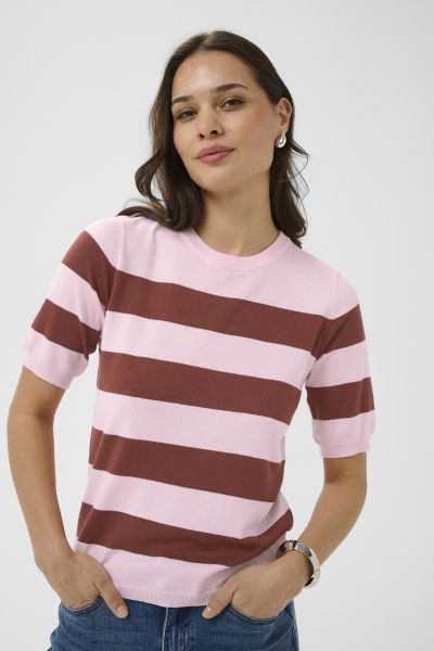 KAlizza Striped Topp Rosa/brun