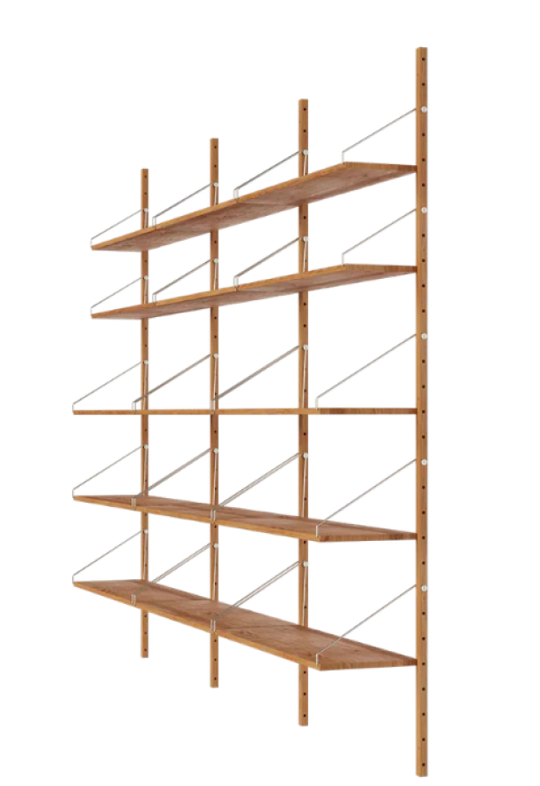 Shelf Library Triple Skrivebordsseksjon - Eik - H 185,2 cm - Image 4