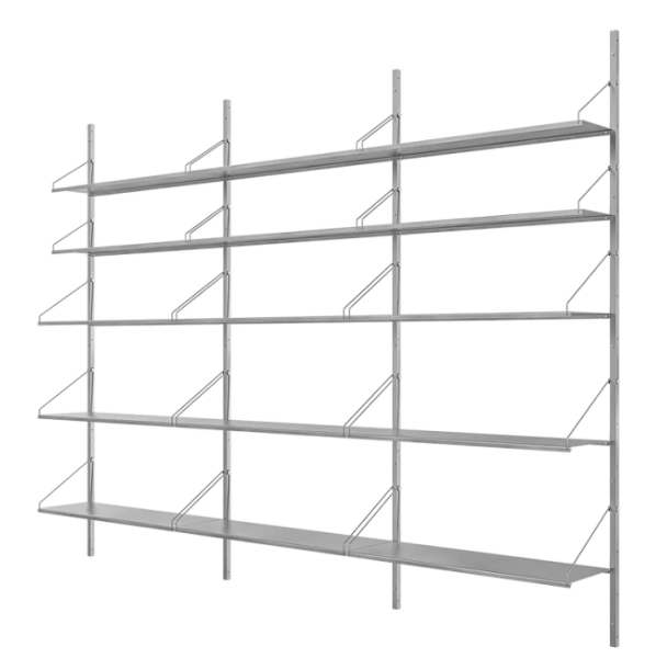 Shelf Library Triple Skrivebordsseksjon - Rustfritt stål - H 185,2 cm - Image 3