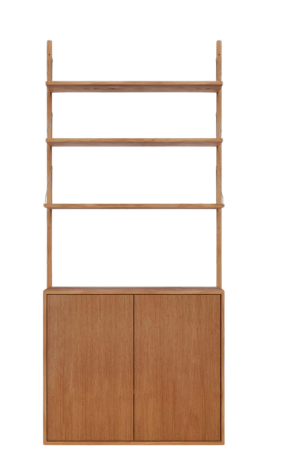 Shelf Library Medium skapmodul – Eik - Image 1