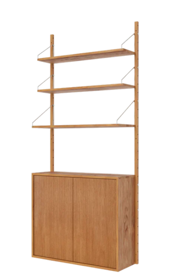 Shelf Library Medium skapmodul – Eik - Image 4