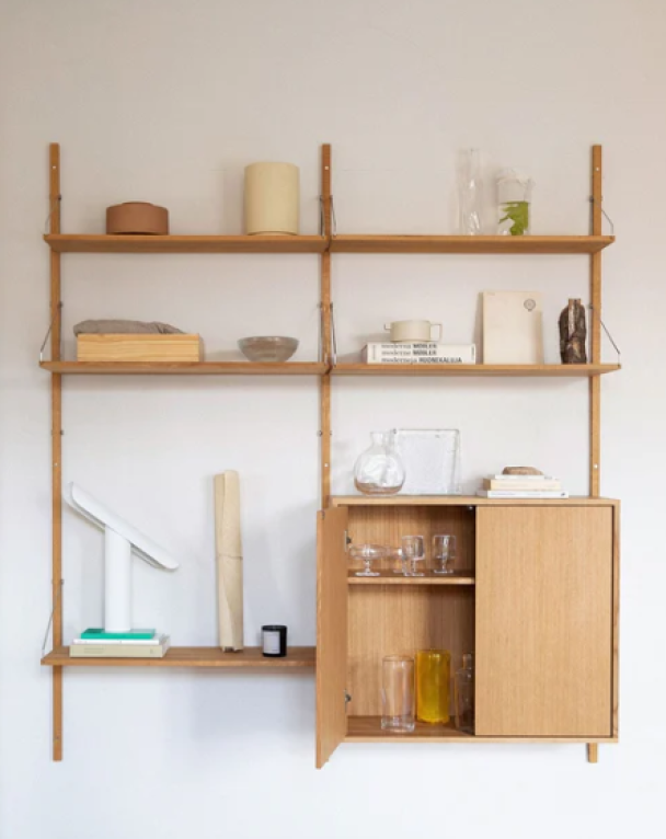 Shelf Library Medium skapmodul – Eik - Image 5