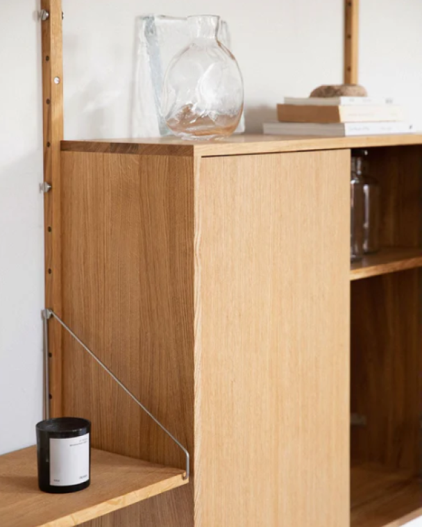 Shelf Library Medium skapmodul – Eik - Image 6