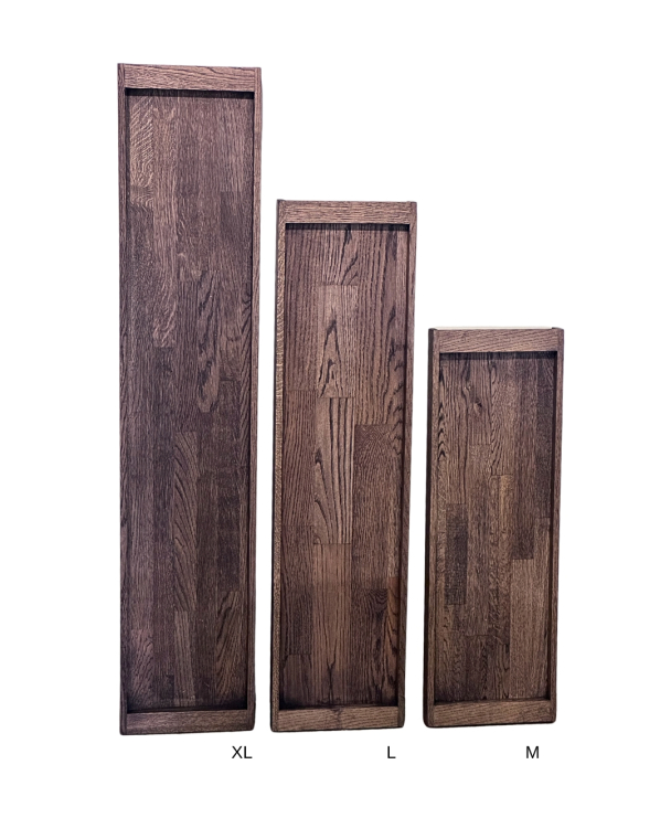 Eikefat med kant - Large - Mørk - Image 1