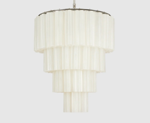 Fontaine lysekrone 4-lags krom/hvit - Image 1