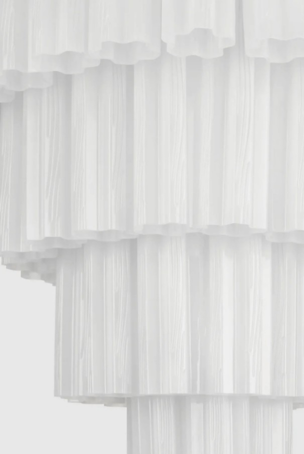 Fontaine lysekrone 4-lags krom/hvit - Image 3