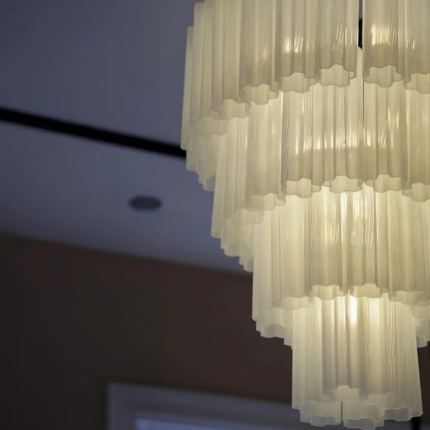 Fontaine lysekrone 4-lags krom/hvit - Image 5