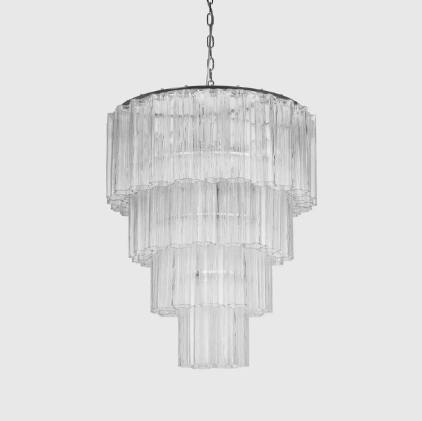 Fontaine lysekrone 4-lags krom/hvit - Image 6