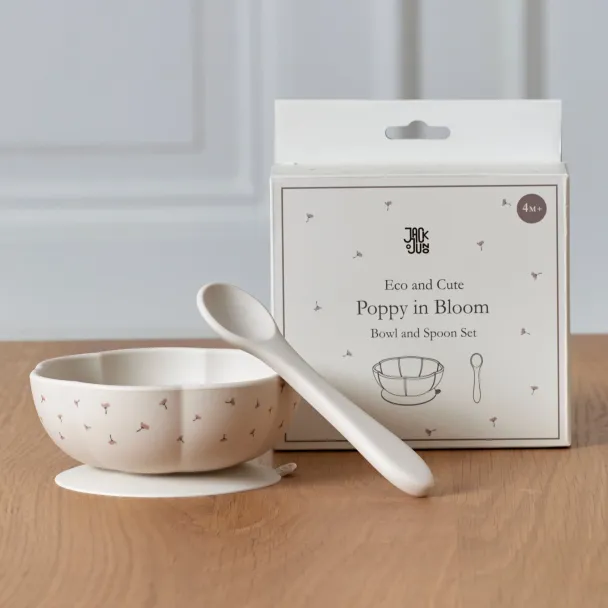 Poppy in Bloom - Bowl & Spoon Set - Image 1