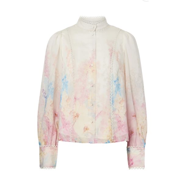 Florence Shirt - Pristine/Flower 