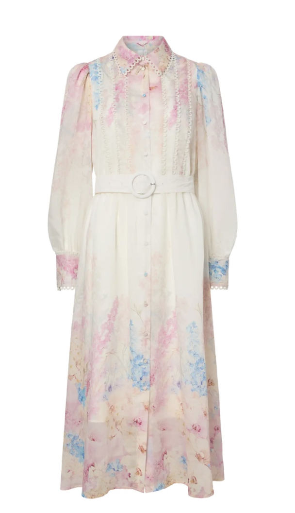 Florence Long Dress - Pristine/Flower  - Image 1