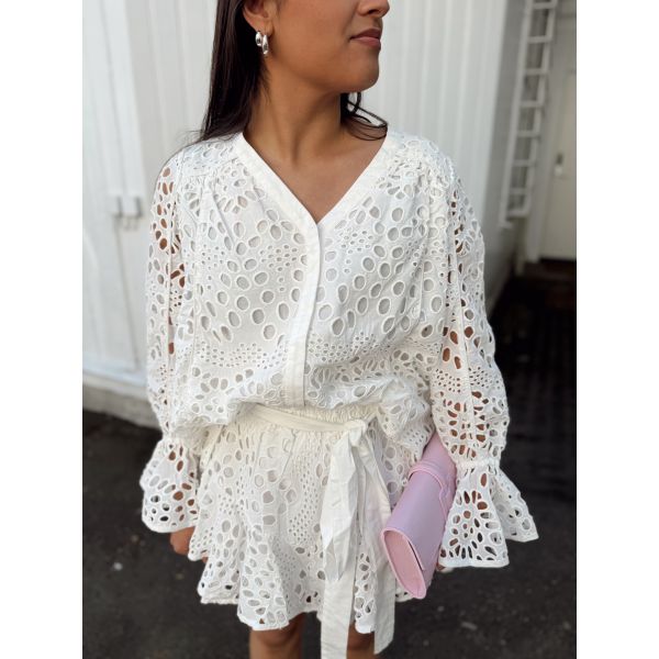 Chiffy Resort Blouse - White 
