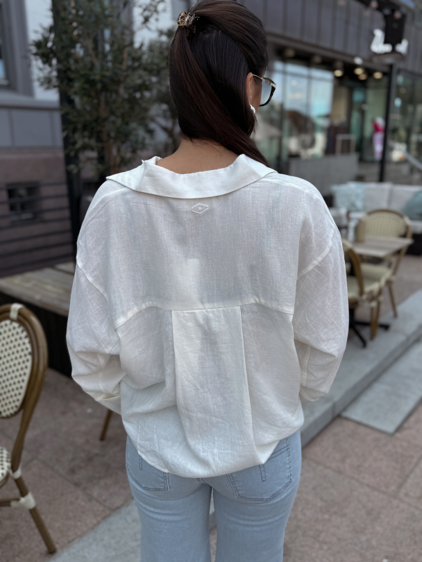 Atari Linen Shirt - White   - Image 6
