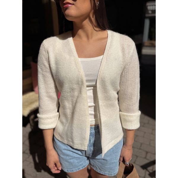 Lulu Knit Wrap Cardigan - Snow White 