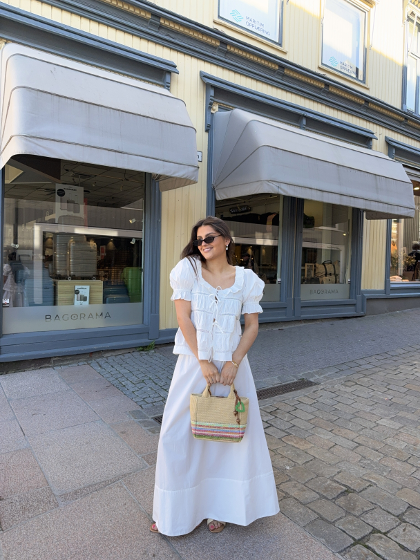 Poplin Bow Blouse - White  - Image 2
