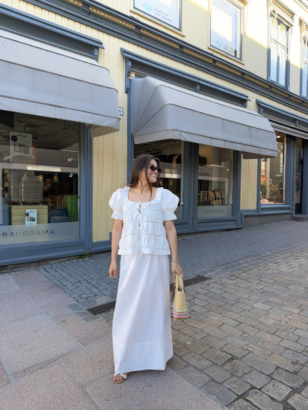 Poplin Bow Blouse - White  - Image 4