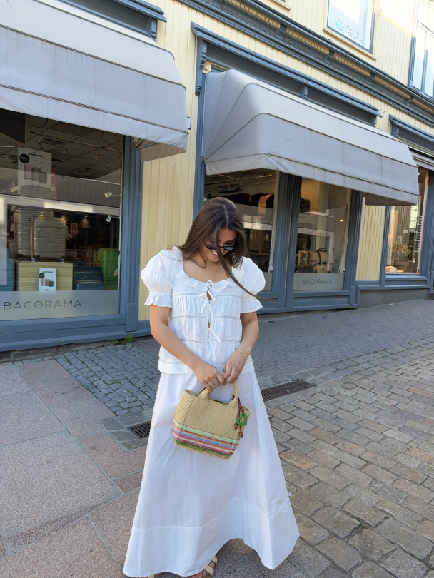 Poplin Bow Blouse - White  - Image 5