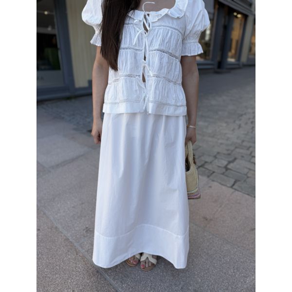 Poplin Maxi Skirt - White 