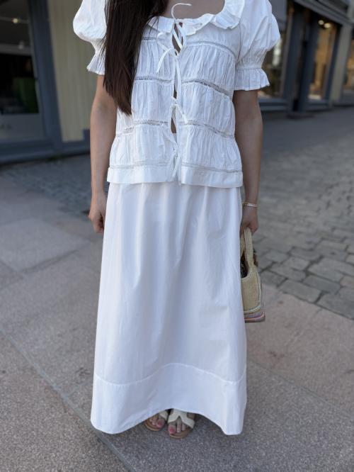 Poplin Maxi Skirt - White 