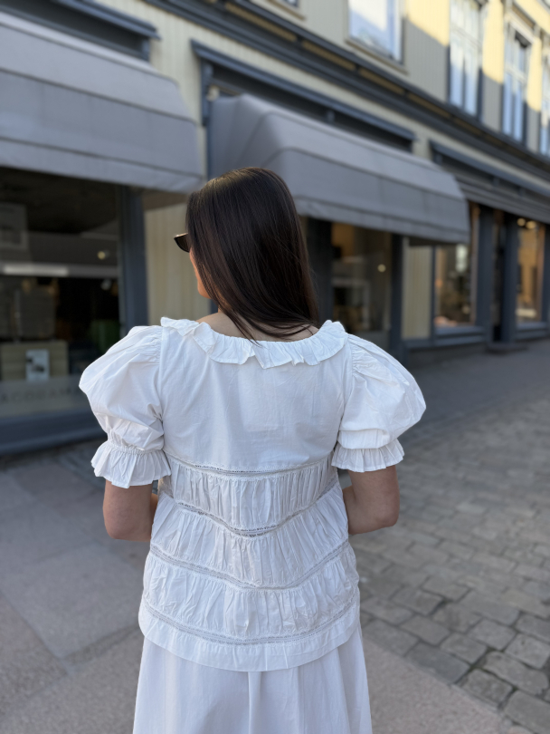 Poplin Bow Blouse - White  - Image 7