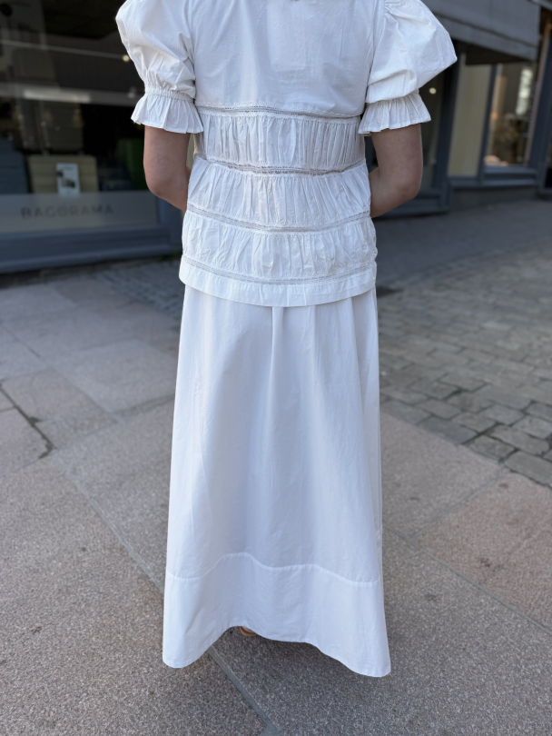 Poplin Maxi Skirt - White  - Image 9