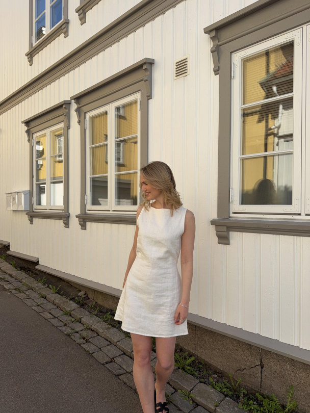 Kelly Mini Dress - White - Image 3