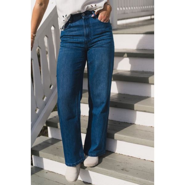 Cecilie Pants - Mid Blue Wash