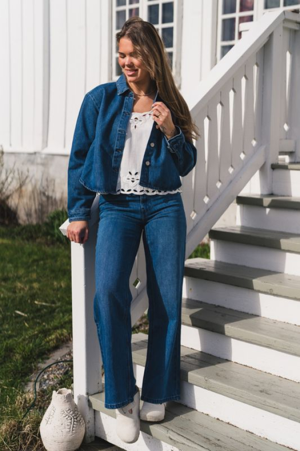 Cecilie Pants - Mid Blue Wash - Image 5