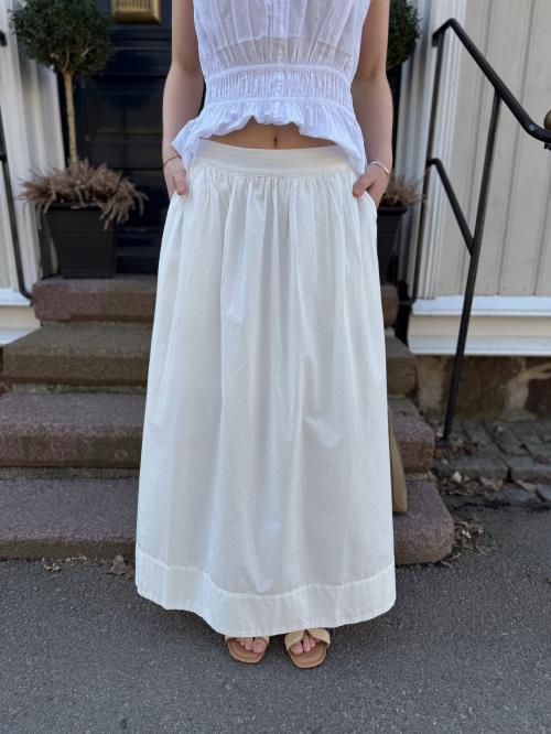 Blair Ankle Slit Skirt - Bright White 