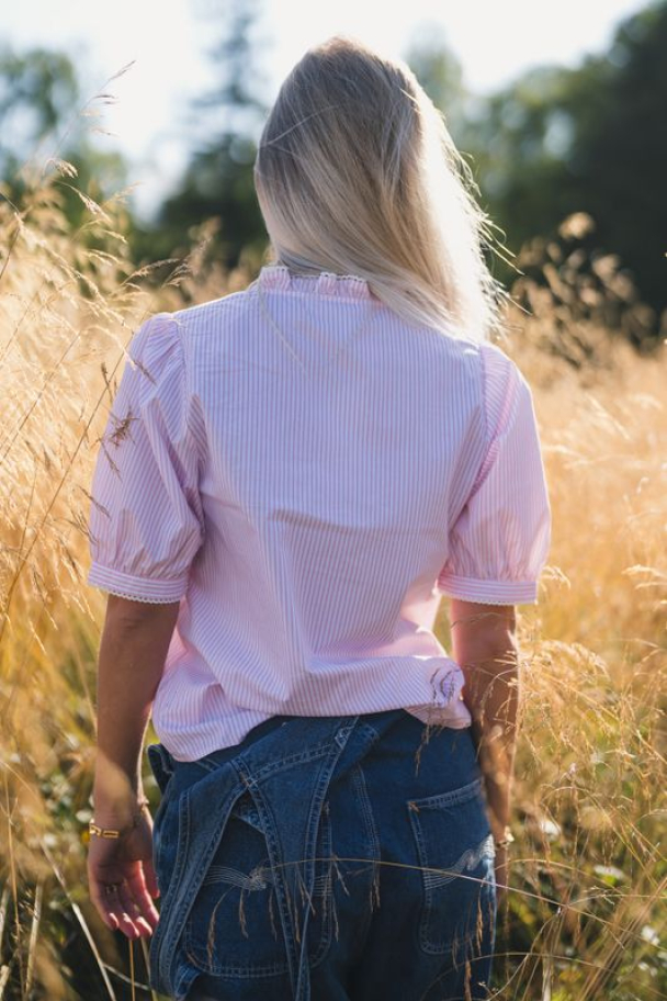 Ida Maja 2/4 Shirt - Bright White/S Lilac - Image 2