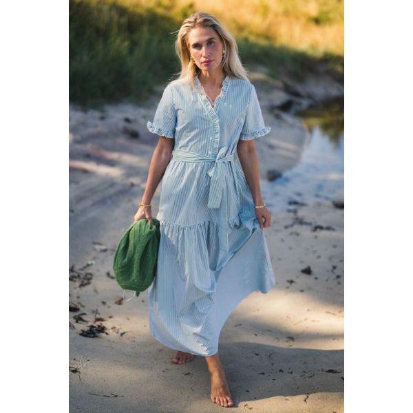 Ida Maja 2/4 Shirt Dress - Bright White/English Ivy