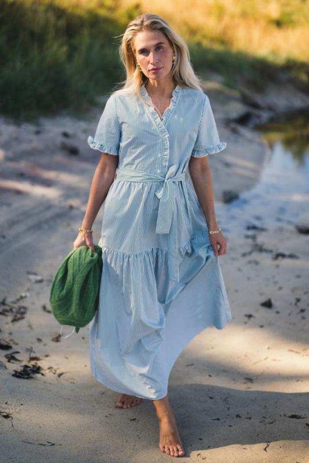 Ida Maja 2/4 Shirt Dress - Bright White/English Ivy - Image 1