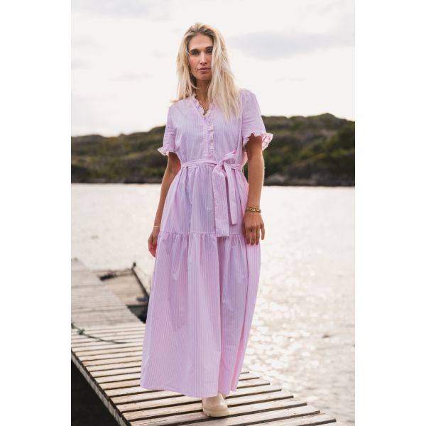 Ida Maja 2/4 Shirt Dress - Bright White/Lilac